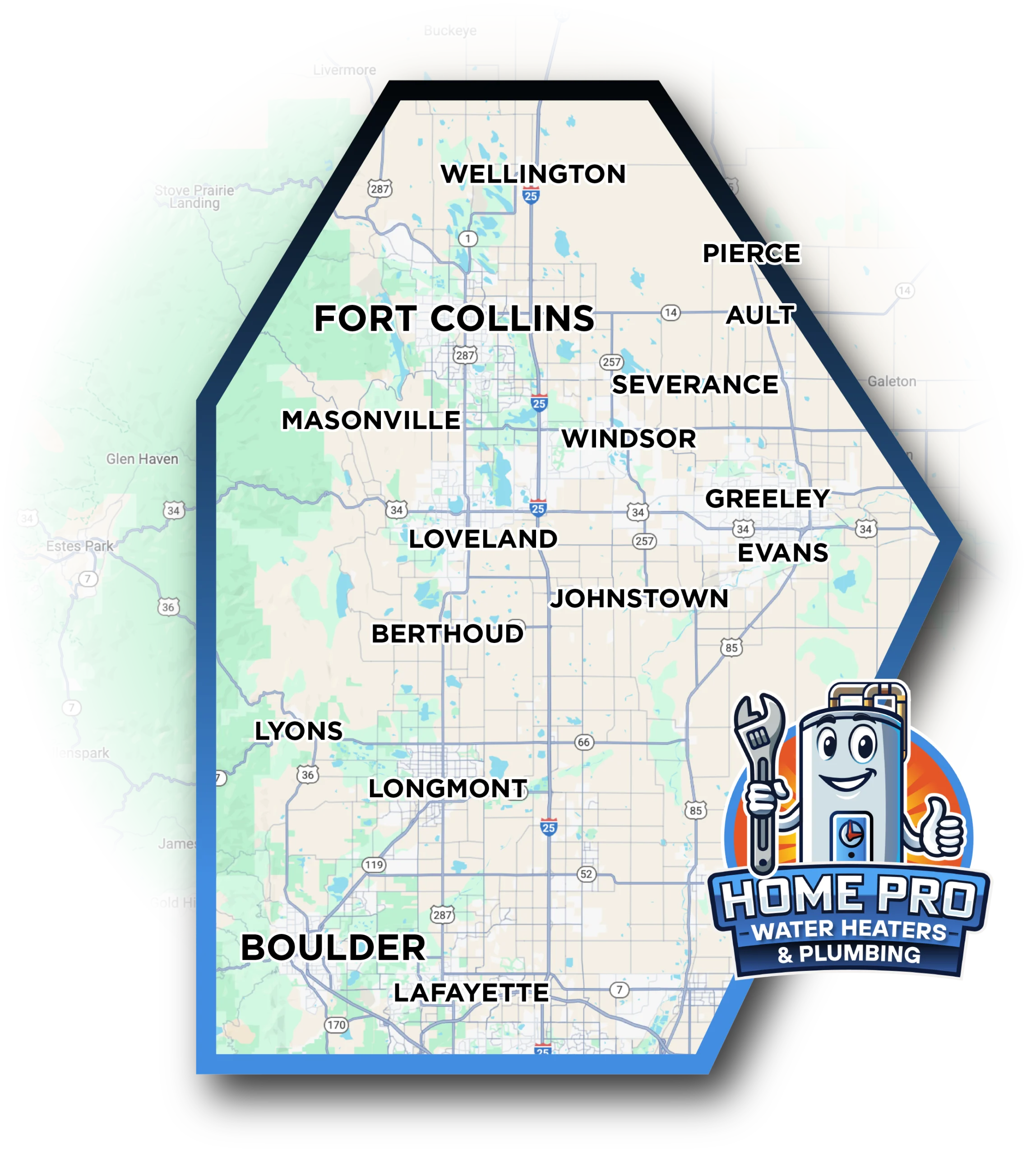 Northern Colorado service map